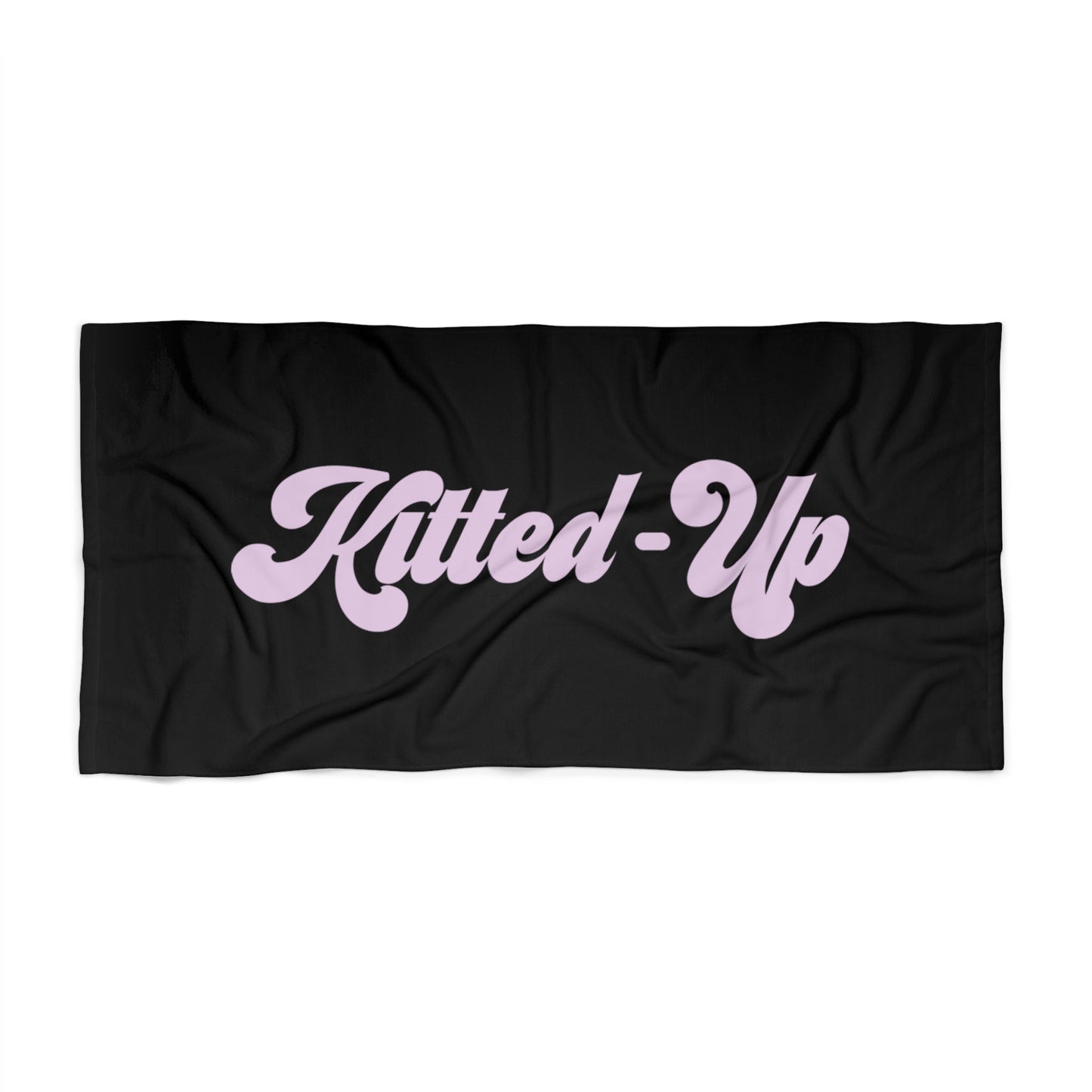 Kitted-Up Beach Towel (Black/ Lavender Logo)
