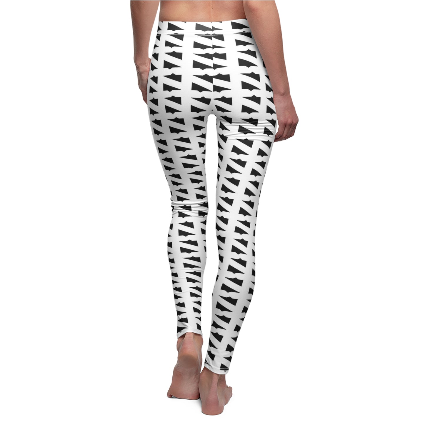 N'sTooth Black and White Women's Cut & Sew Casual Leggings