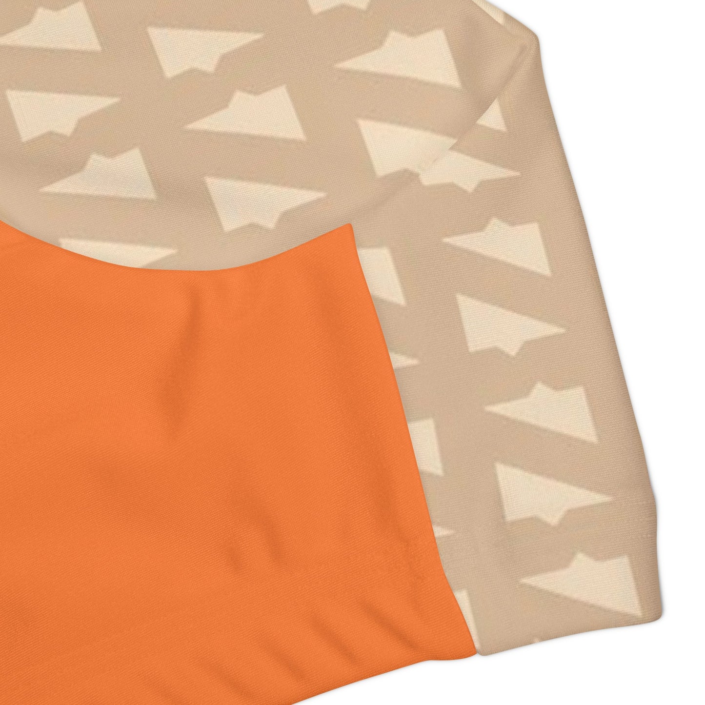 N's Tooth Girls Two Piece Swimsuit (Camel/Orange) (AOP)