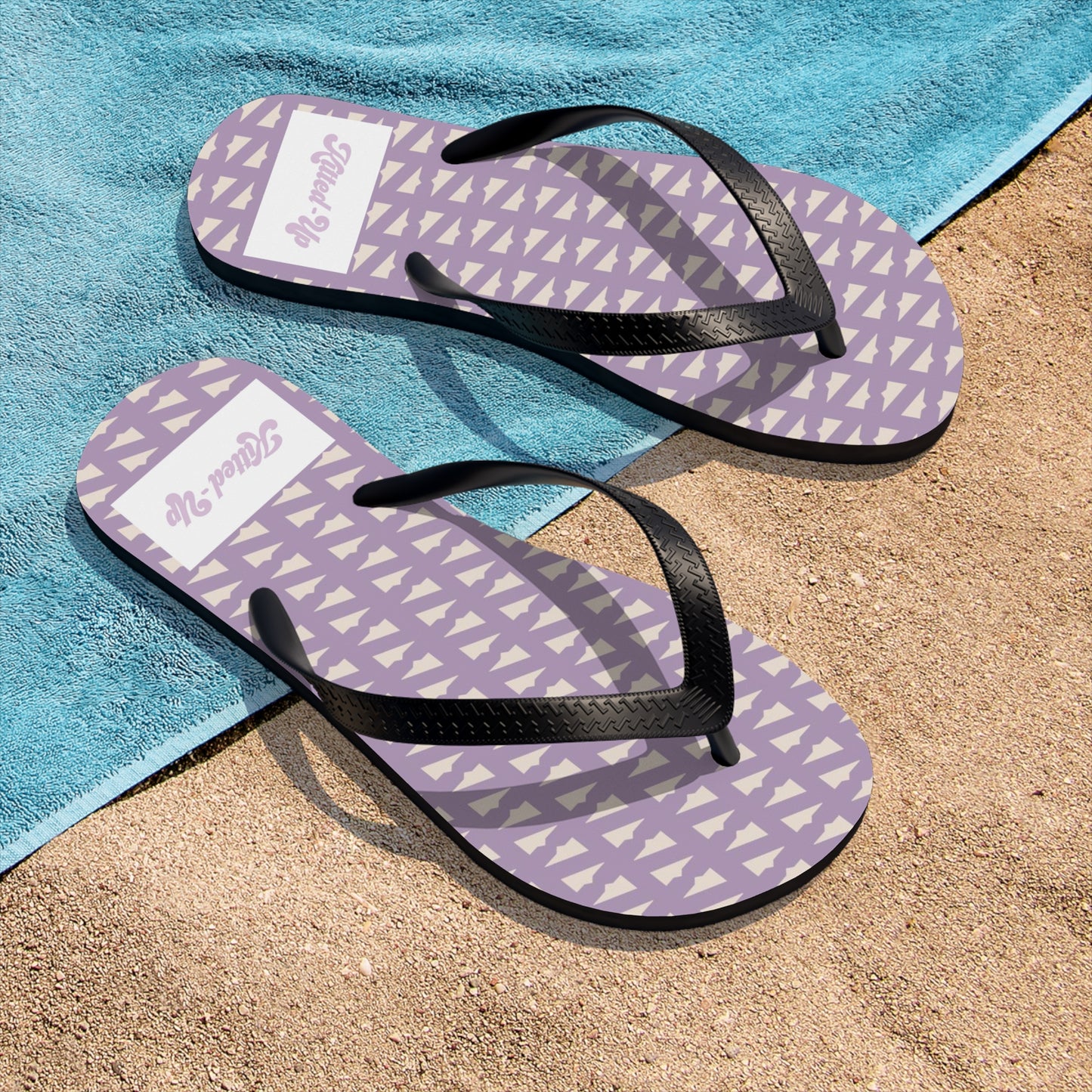 N'sTooth Unisex Flip-Flops (Lavender/Bone/Black)