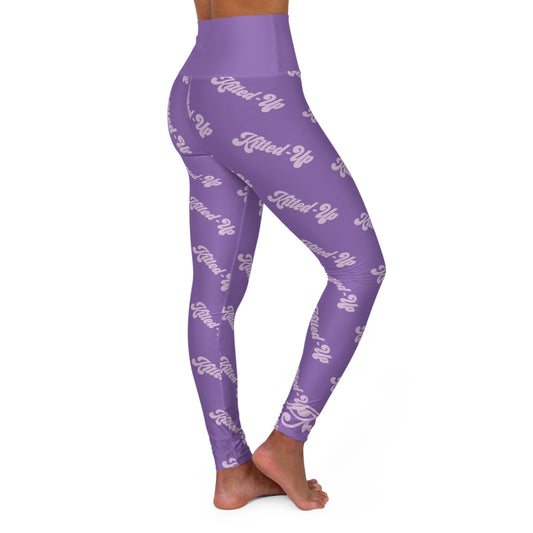 Kitted-Up Monogram w Eye Graphic High Waisted Yoga Leggings (AOP)