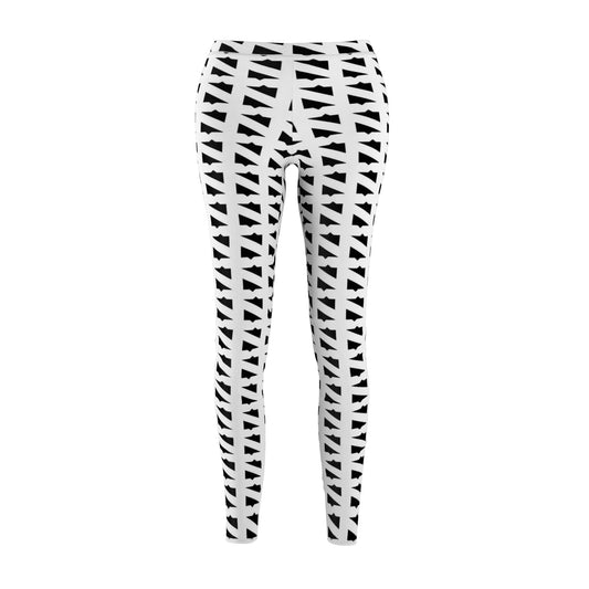 N'sTooth Black and White Women's Cut & Sew Casual Leggings
